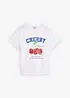 T-shirt i ren ekologisk bomull med tryck, bonprix