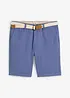 Stretchiga bermudas med skärp, Regular Fit, bonprix