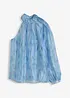 One shoulder-blus i chiffong, bonprix