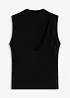 Stickad ärmlös topp med cut-out, bonprix