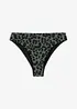 Snabbtorkande vändbar bikinibyxa med höga benöppningar, bonprix