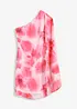 One shoulder-klänning i fintrådig chiffong, bonprix