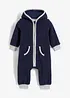 Sparkdräkt i fleece med huva och björnapplikation, bonprix