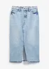 Jeanskjol i midilängd, bonprix