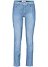 Korta jeans med medelhög midja, smal passform, bonprix
