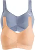 BH utan bygel med ekologisk bomull (2-pack), bonprix
