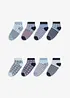 Korta sockor med ekologisk bomull (8 par), bonprix