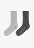 Strumpor med ekologisk bomull och Lurex (2-pack), bonprix