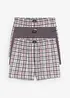 Sköna boxershorts i bomullsjersey (3-pack) rutig, bonprix