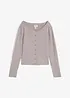 Finstickad cardigan i kort modell, bonprix
