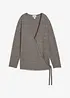 Omlottcardigan med stickad look, bonprix