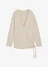 Omlottcardigan med stickad look, bonprix