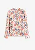 Blus med blommönster, bonprix