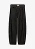 Barrel Jeans Mid Waist med skärp, bonprix