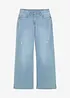 Wide Leg Jeans Mid Waist för barn, bonprix