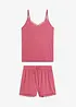 Pyjamas med shorts av mjuk pointelle-jersey, bonprix