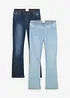 Dra-på jeans Mid Waist (2-pack), bonprix