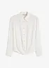 Blus med omlottdetalj av material med struktur, bonprix