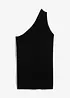 Stickat linne med ena axeln bar, av viskosmix, bonprix