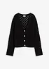 Hålmönstrad cardigan, bonprix