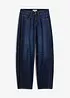 Jeans i Barrel-modell, Mid Waist, Super Soft, bonprix
