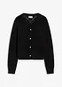 Stickad hålmönstrad cardigan, bonprix
