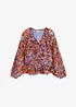 Chiffongblus med volanger, bonprix
