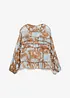 Chiffongblus med rysch, bonprix