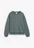 Sweatshirt med spetsbesättning, bonprix