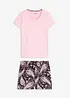 Pyjamas med shorts i ekologisk bomull, bonprix