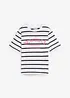 Randig T-shirt av ren bomull, bonprix