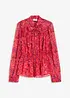 Knytblus av chiffong, bonprix