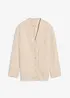 Cardigan med ribbstickat mönster, bonprix