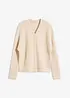 Cardigan i skön materialmix, bonprix