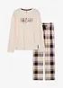 Pyjamas med byxa av vävt material och presentpåse, bonprix