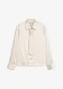 Satinblus med avtagbar slips (2 delar), bonprix
