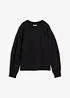 Sweatshirt med vid, ribbad krage av ekologisk bomull, bonprix