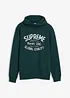 Sweatshirt med huva i mjuk bomullsmix, bonprix