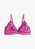 Bralette i glansigt material, bonprix