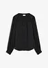Satinblus med spetsband, bonprix