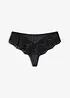 Glansig stringtrosa i hipstermodell, bonprix
