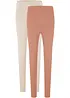 Stretchleggings med ekologisk bomull (2-pack), bonprix