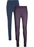 Stretchleggings med ekologisk bomull (2-pack), bonprix