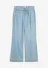 Wide Leg Jeans medelhög midja och skärp, bonprix