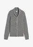 Cardigan med ribbstickat mösnter, bonprix