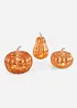 Prydnadsfigur pumpor med LED-belysning (3-delat set), bonprix