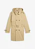Trenchcoat med avtagbar huva, vattenavvisande, bonprix