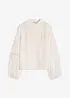 Oversizeblus med välarbetade detaljer, bonprix