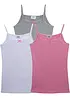 Linne med mjuk bomull och satinrosett (3-pack), bonprix