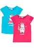 T-shirt i ren ekologisk bomull för barn (2-pack), bonprix